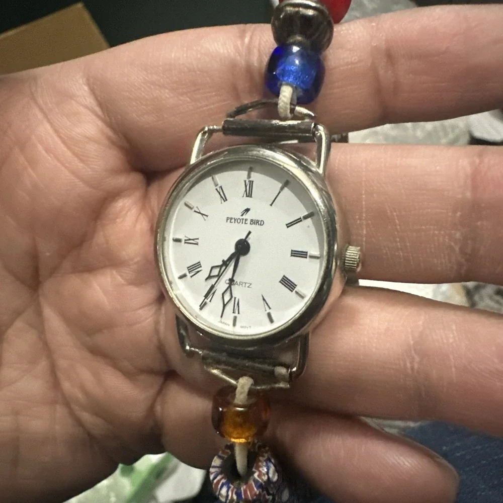 Working Peyote Bird Designs Fancy Beads Women's Bracelet Watch New Battery 29mm